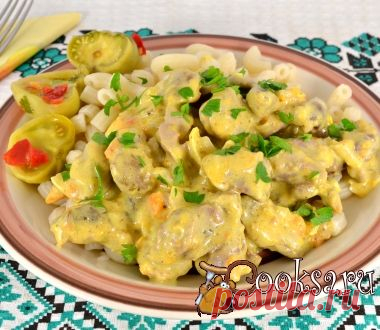Куриные желудочки в сметане фото рецепт приготовления