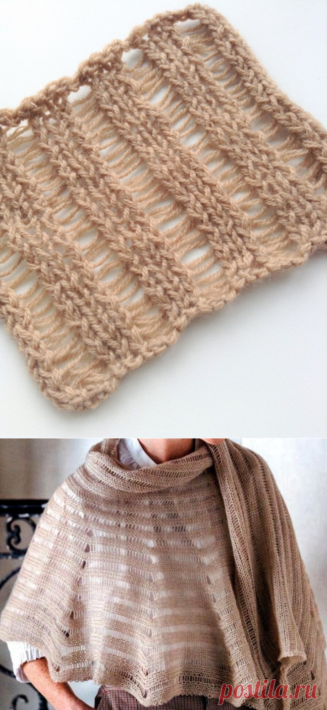 Сброшенные накиды или спущенные петли. Тонкости узора | SIBKNITTING // Канал о вязании | Дзен