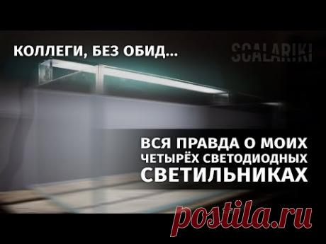 Выбор освещения для аквариума, мой опыт с 4 светильниками - YouTube