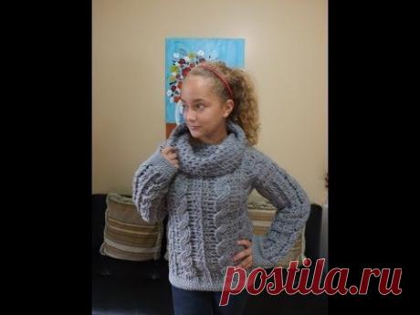 Crochet Adult Cable Sweater Part 1