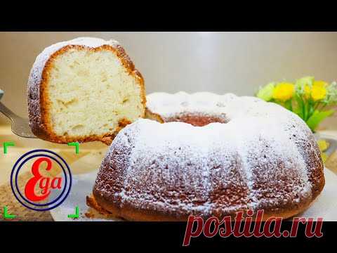 Нежный творожный кекс с кокосом для семейного чаепития