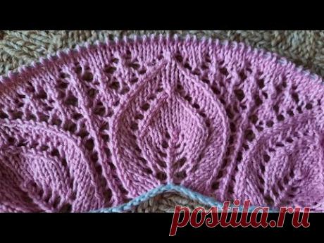Красивый узор для кокетки моего джемпера.// МК + схема узора.//