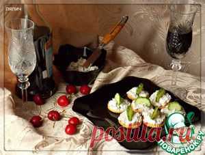 Закуска из сыра на крекерах - кулинарный рецепт