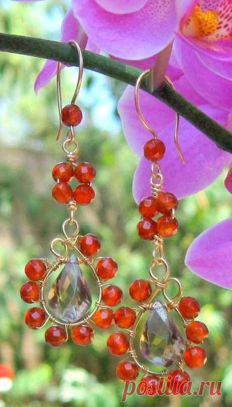 (1) Tutorial Wire Wrap Earring Paisley Dangle
