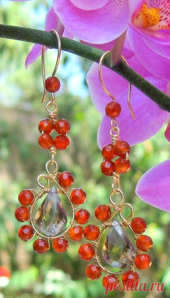 (1) Tutorial Wire Wrap Earring Paisley Dangle