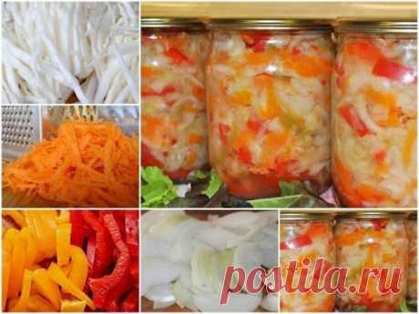 Капустный салат на зиму 🥬🥕🌶
Вкусный, хрустящий и очень легкий в приготовлении салат.