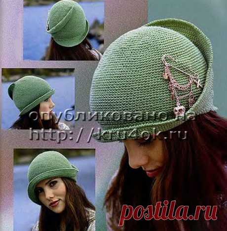 Элегантная зеленая шляпка