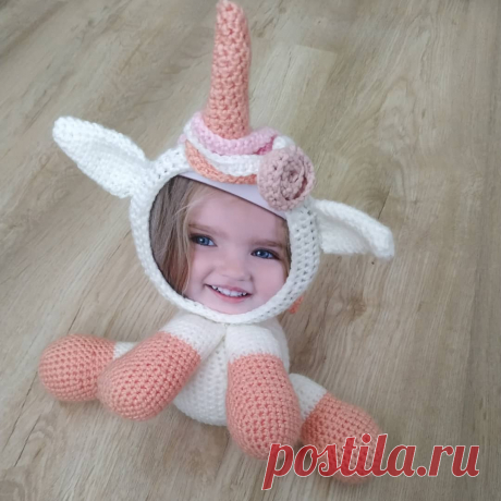 Вязаная рамка единорожка. Больше вариантов на странице в Инстаграм