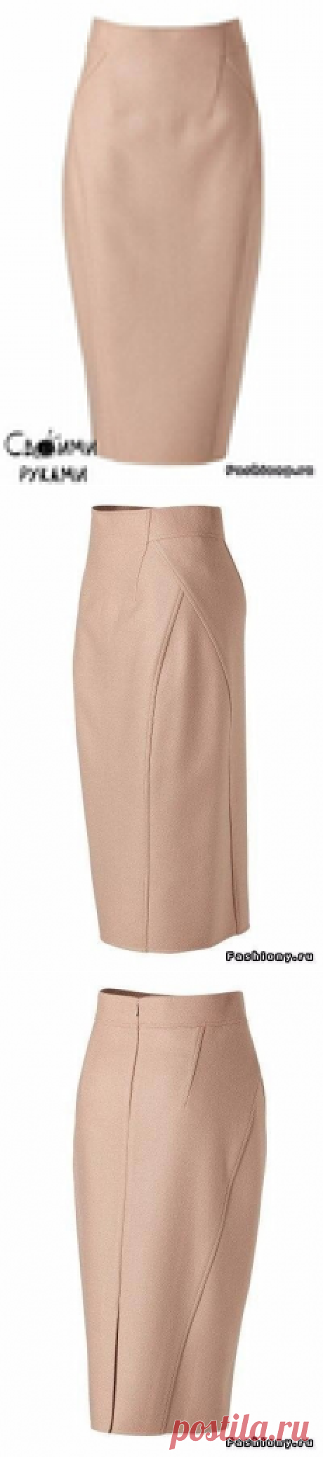 Моделирование юбки - карандаш от Donna Karan