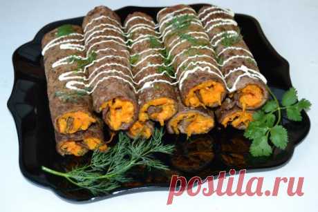 Печеночные блинчики. Сумасшедший вкус. С детства обожала, как готовит печеночные блинчики моя мама — они получались очень нежные, прям воздушные. А какую вкуснющую начинку она заворачивала в эти блинчики! Не закуска, а...