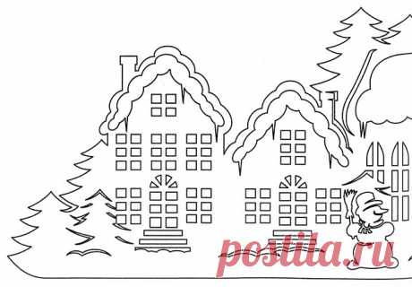 Новогодние вытынанки: шаблоны и схемы на окна 2018, как изготовить - фото
