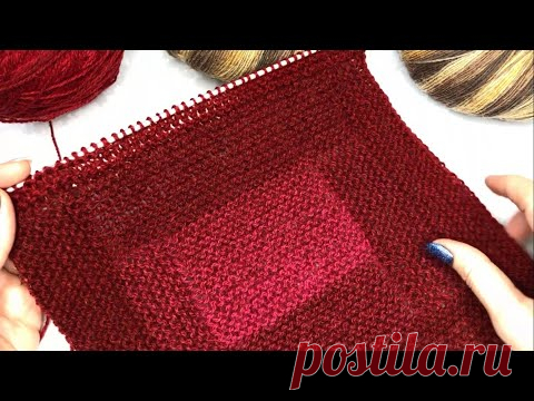 Новая техника вязания от центра спицами | плед БУМЕРАНГ #новыйстарт