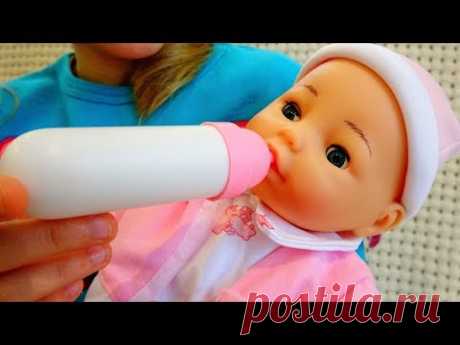 Говорящая кукла BAMBOLINA ФЛОРА  Хочет Кушать Полина КАК Мама Видео для девочек