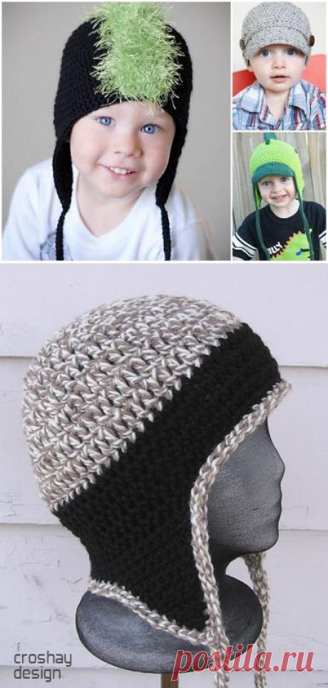 CROCHETED HAT WITH EAR FLAP PATTERNS | FREE PATTERNS ---- БЛОГ