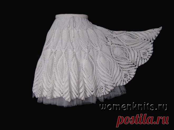 Шикарная юбка «Павлиний хвост» крючком
Схема: http://womanknits.ru/vyazanie-dlya-zhenshchin/yubki-shorty-shtany/shikarnaya-yubka-pavlinij-khvost-kryuchkom