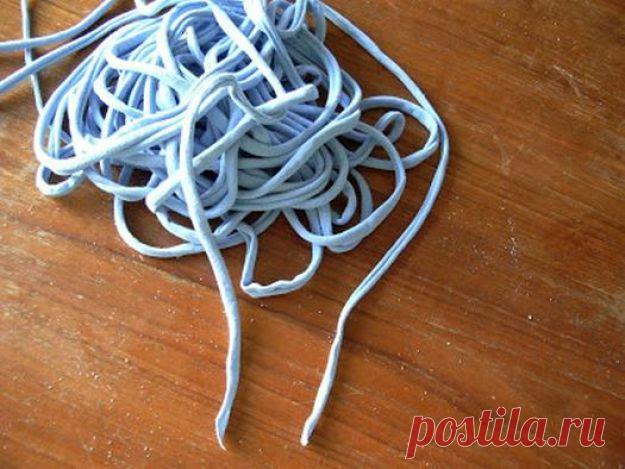 Поделки своими руками - Как сделать пряжу из трикотажных футболок.