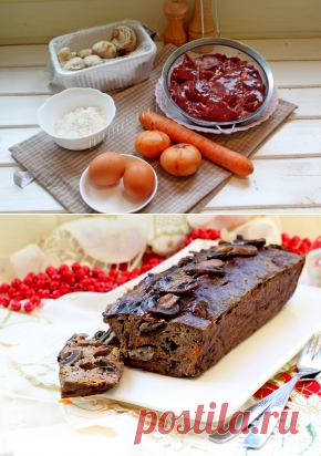 запеченный паштет с грибами