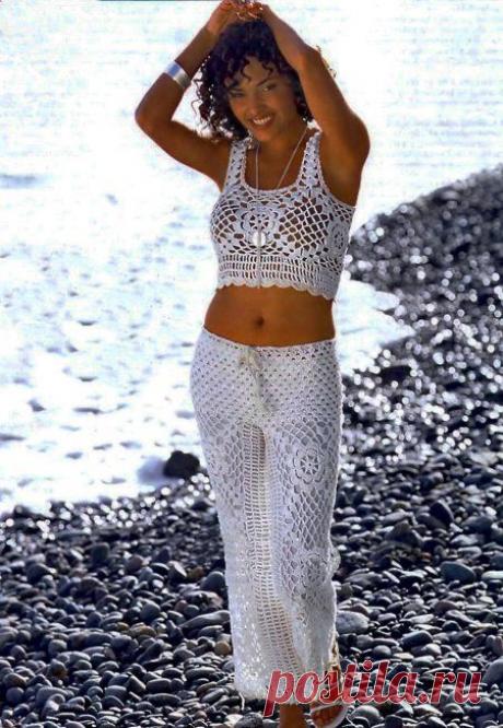 Ажурный костюм крючком &amp;raquo; Сайт &quot;Ручками&quot; - делаем вещи своими руками