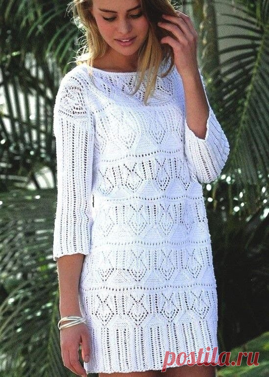 Вязаные платья на летний период. Смотрите, выбирайте и наслаждайтесь их вязанием | Петелечка | Дзен