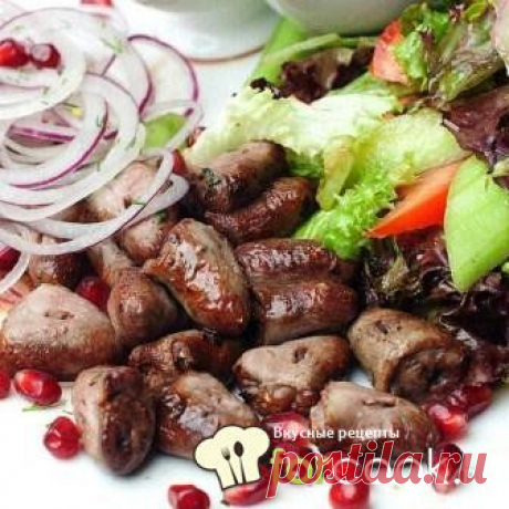 Шашлык из куриных сердечек.
