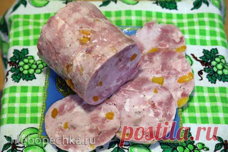 Ветчина &quot;Пикантная&quot; с курагой в ветчиннице Tescoma