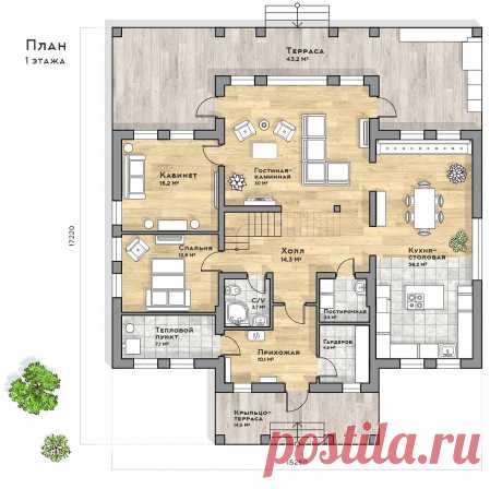 Проект дома Веймар — цена строительства под ключ в компании Render House