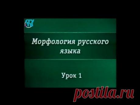 Урок 1. Морфология: основные понятия. Структурно-семантические типы слов