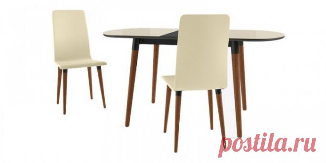 Купить Стул деревянный Дотс (кремовый/темное дерево) в Москве за 12 600 руб.