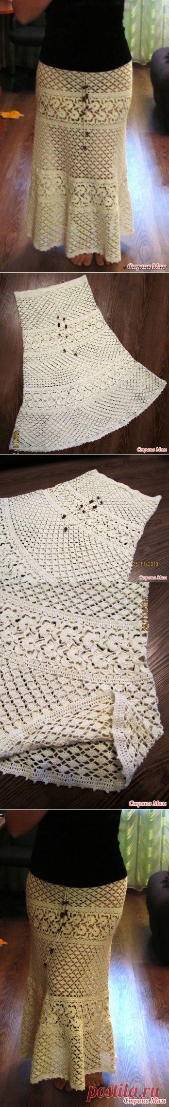 Ажурная макси юбка.