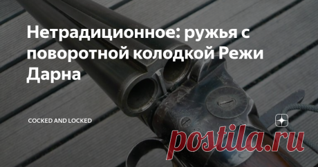 Нетрадиционное: ружья с поворотной колодкой Режи Дарна Поиск способов отказа от переломной схемы в охотничьих двустволках, которому предавались многие конструкторы на рубеже XIX-XX веков, был вызван не сколько желанием увеличить ресурс ружья до появления шата, сколько стремлением к большей технологичности: колодка и узел запирания классических "переломок" требовали большого объема ручной подгонки и доводки, при его уменьшении же ружье выходило хоть и