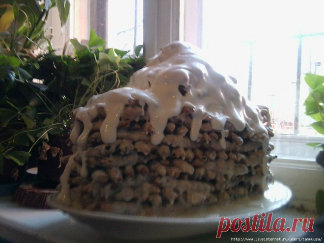 Самый красивый и вкусный новогодний торт \"Поленница\".