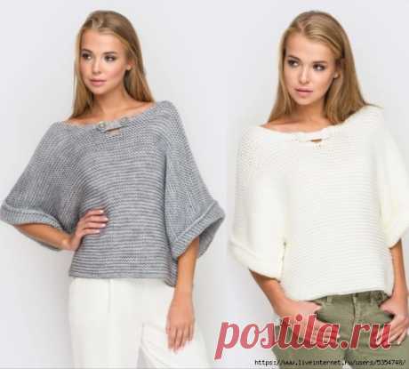 Пуловер.МК видео (хлястик с пуговками)