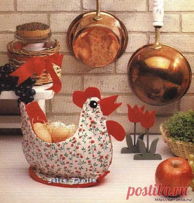 Шьем из ткани пасхальных курочек.