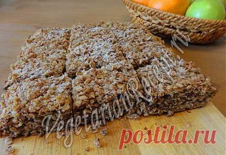 Пирог из овсяных хлопьев | Вегетарианские рецепты &quot;Приготовим с любовью!&quot;