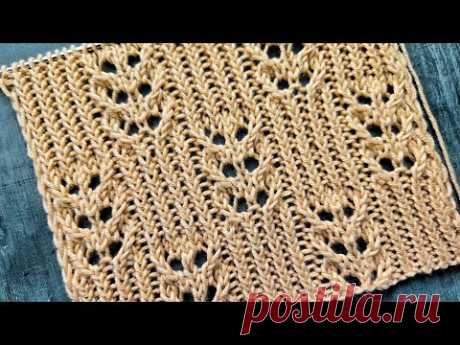 АЖУРНЫЙ  УЗОР  СО  СКРЕЩЕННОЙ  РЕЗИНКОЙ