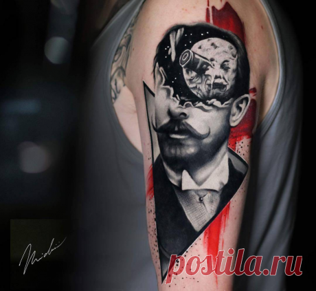 ТАТУ-МАСТЕР MICHAEL CLOUTIER (ЧЕРНО-СЕРАЯ, ЦВЕТНАЯ, РЕАЛИЗМ, ТРЭШ ПОЛЬКА) | Tattoo-Voops | Яндекс Дзен