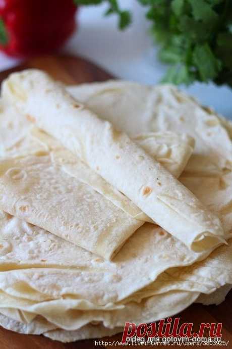Домашний тонкий лаваш без дрожжей и яиц - очень вкусный, намного вкуснее магазинного!