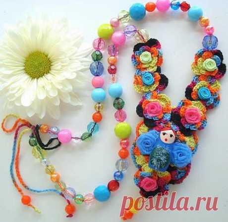 Вязаные бусы