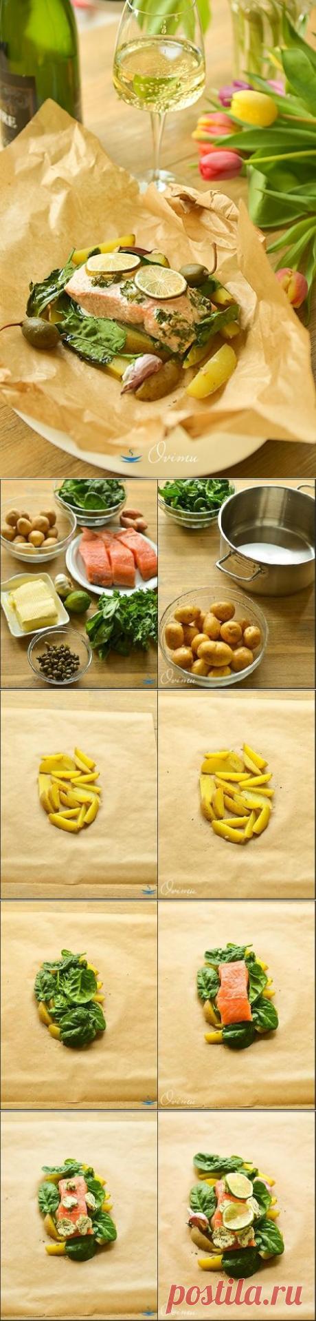 Романтическое блюдо…. Запеченный лосось «в конверте» — Вкусные рецепты