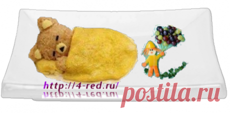 (+1) Детские рецепты. Рисовый мишка с яичным блинчиком