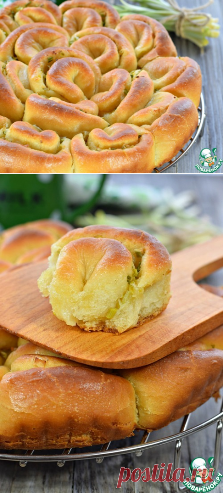 Пирог разборный с черемшой – кулинарный рецепт