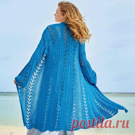 Продолжаем вязать ажуры: женские кардиганы с нежными узорами | Paradosik_Handmade | Яндекс Дзен
