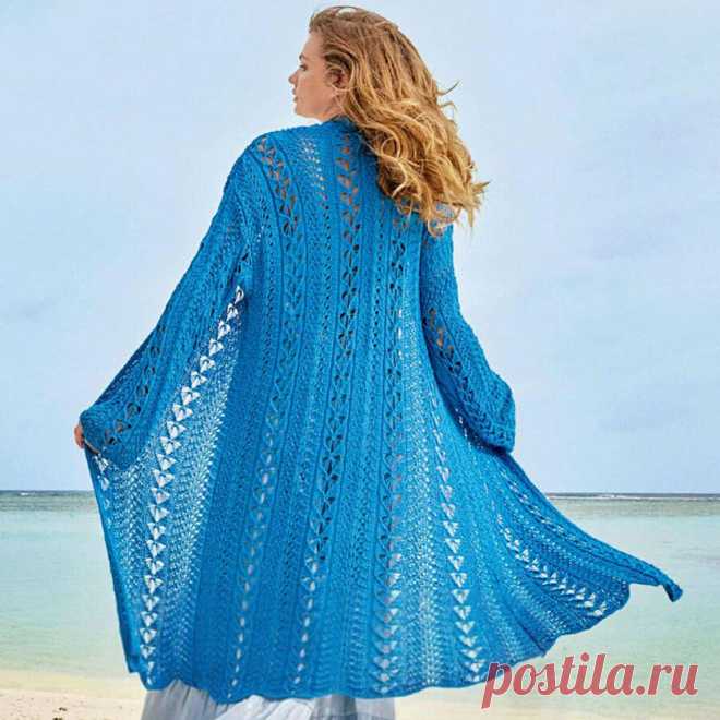 Продолжаем вязать ажуры: женские кардиганы с нежными узорами | Paradosik_Handmade | Яндекс Дзен