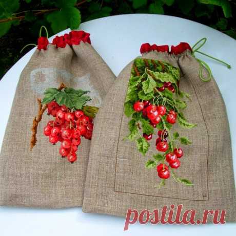 Милые сердцу штучки: Вышивка крестом: "Вишня (или черешня) и красная смородина"