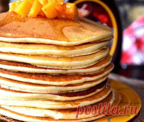 Американские оладьи (панкейки) - пошаговый рецепт с фото - как приготовить - ингредиенты, состав, время приготовления - Дети Mail.Ru