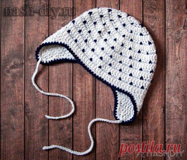 Вязаная детская шапочка крючком Вязаная детская шапочка крючком​​​​Из этого видео вы узнаете, как связать детскую шапочку с ушками крючком. Такую шапку можно связать на любой размер и из любой пряжи. Я вязала эту шапочку на обхват головы 40-42 см на ребенка 3-6 месяцев. Для вязания мне потребовалась пряжа двух цветов Alize
