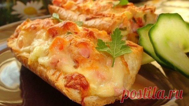 Как приготовить горячая закуска в багете - рецепт, ингридиенты и фотографии