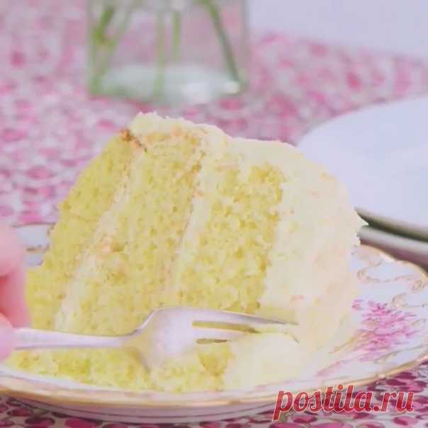 Лимонно-апельсиновый кремовый торт