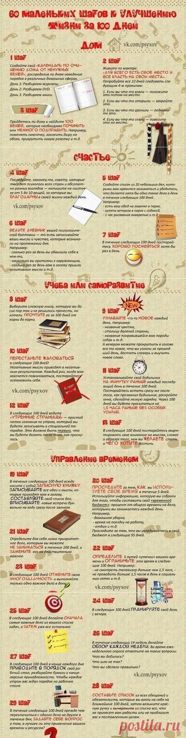 60 маленьких шагов к улучшению жизни