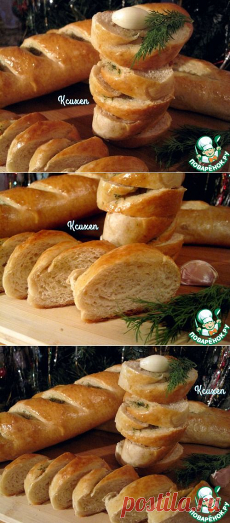 Батоны с чесночным маслом - кулинарный рецепт